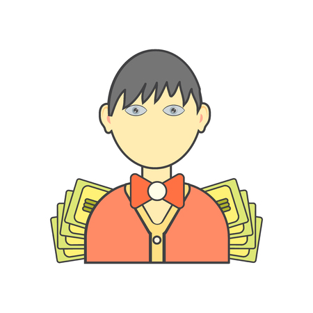 Croupier icon vector isolated on white background for your web and mobile app design, Croupier logo conceptのイラスト素材