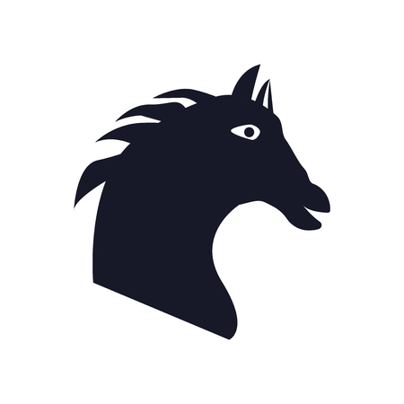 Horse icon vector isolated on white background for your web and mobile app design, Horse logo conceptのイラスト素材