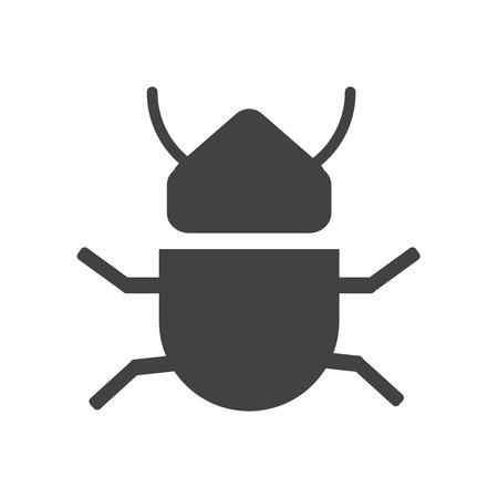 Bug icon vector isolated on white background for your web and mobile app design, Bug logo conceptのイラスト素材