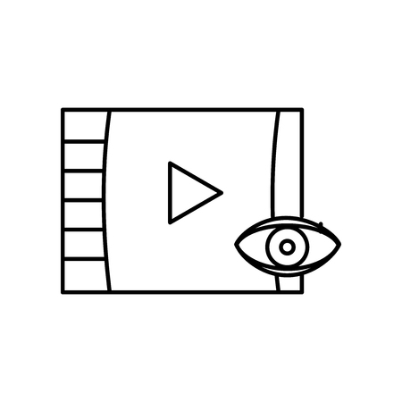 Video player icon vector isolated on white background for your web and mobile app design, Video player logo conceptのイラスト素材