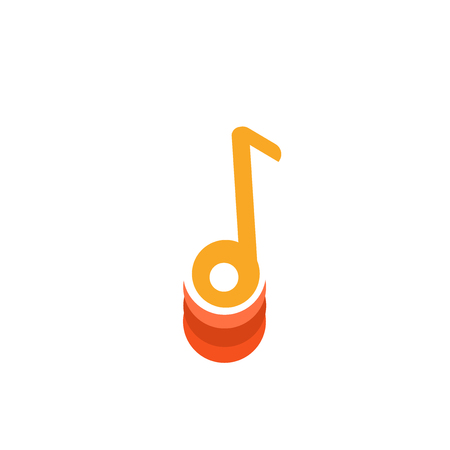 Music player icon vector isolated on white background for your web and mobile app design, Music player logo conceptのイラスト素材