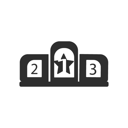 Podium icon vector isolated on white background for your web and mobile app design, Podium logo conceptのイラスト素材