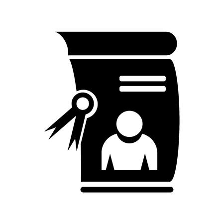 Diploma icon vector isolated on white background for your web and mobile app design, Diploma logo conceptのイラスト素材