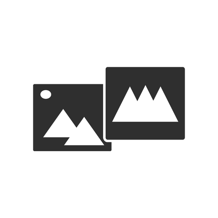 Pictures icon vector isolated on white background for your web and mobile app design, Pictures logo conceptのイラスト素材