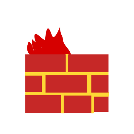 Firewall icon vector isolated on white background for your web and mobile app design, Firewall logo conceptのイラスト素材