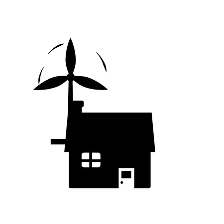 Ecological house icon vector isolated on white background for your web and mobile app design, Ecological house logo conceptのイラスト素材
