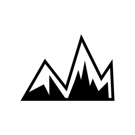 Image with mountains icon vector isolated on white background for your web and mobile app design, Image with mountains logo conceptのイラスト素材