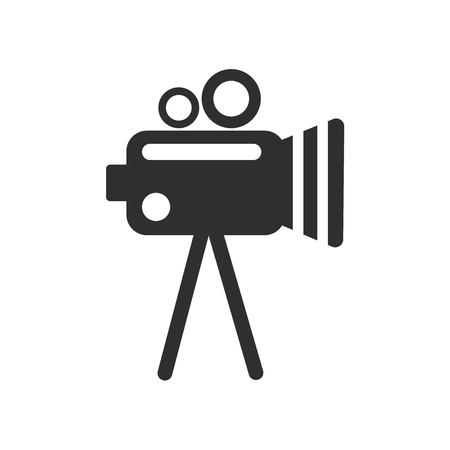 Film icon vector isolated on white background for your web and mobile app design, Film logo conceptのイラスト素材