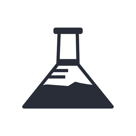 Erlenmeyer flask icon vector isolated on white background for your web and mobile app design, Erlenmeyer flask logo conceptのイラスト素材