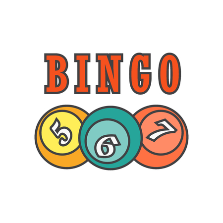 Bingo icon vector isolated on white background for your web and mobile app design, Bingo logo conceptのイラスト素材