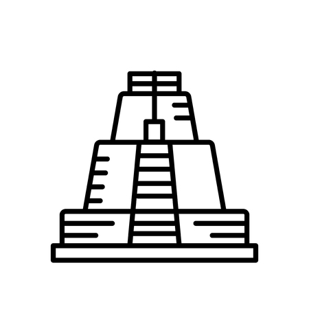 Pyramid of the Magician icon vector isolated on white background, Pyramid of the Magician transparent sign , line or linear sign, element design in outline styleのイラスト素材