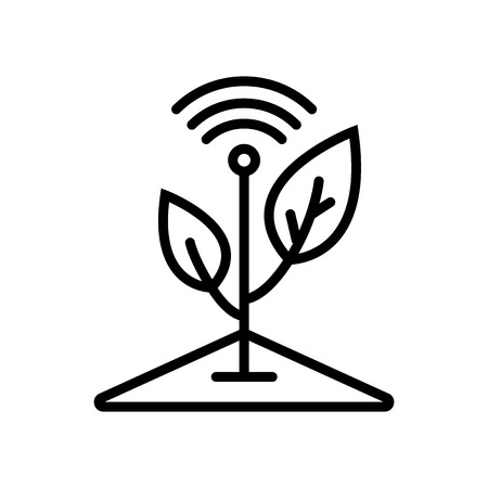 Sprout icon vector isolated on white background, Sprout transparent sign , line or linear sign, element design in outline styleのイラスト素材