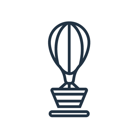 Hot air balloon icon vector isolated on white background, Hot air balloon transparent signのイラスト素材