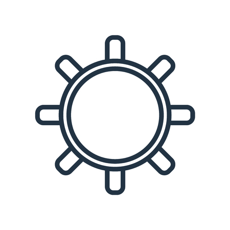 Settings icon vector isolated on white background, Settings transparent signのイラスト素材
