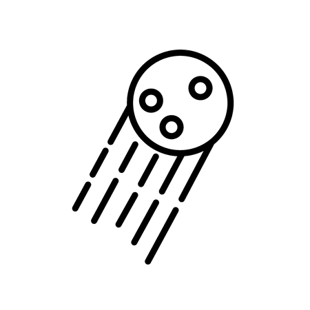 Meteor icon vector isolated on white background, Meteor transparent signのイラスト素材