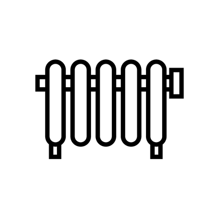 Radiator icon vector isolated on white background, Radiator transparent signのイラスト素材