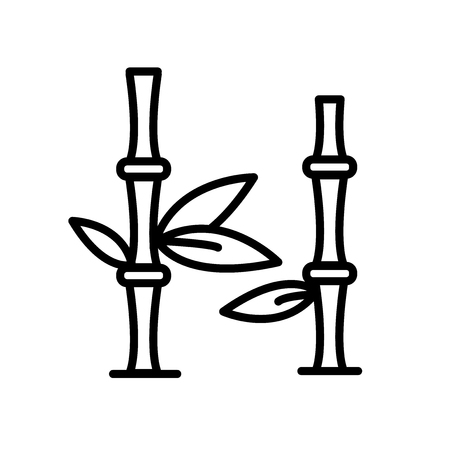 Bamboo icon vector isolated on white background, Bamboo transparent signのイラスト素材