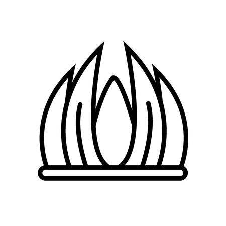 Grass icon vector isolated on white background, Grass transparent sign , line or linear sign, element design in outline styleのイラスト素材