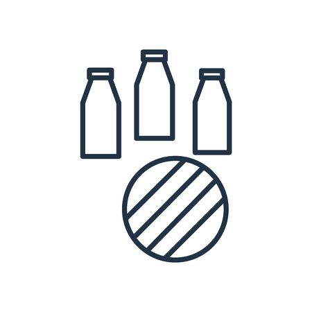 Bottles ball icon vector isolated on white background, Bottles ball transparent signのイラスト素材