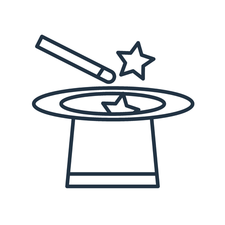 Magic hat icon vector isolated on white background, Magic hat transparent signのイラスト素材
