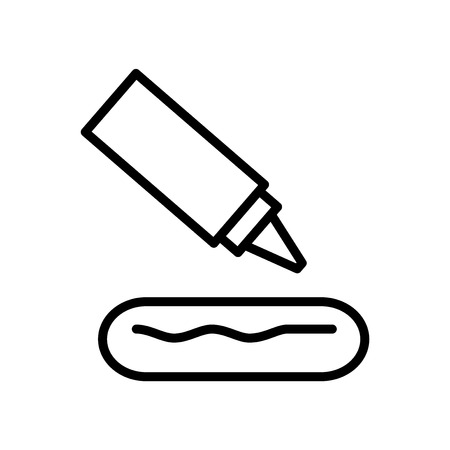 Sausages icon vector isolated on white background, Sausages transparent sign , line or linear sign, element design in outline styleのイラスト素材