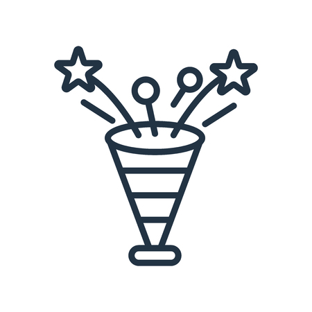 Fireworks icon vector isolated on white background, Fireworks transparent signのイラスト素材