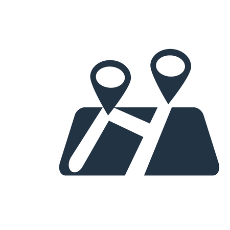 Gps icon vector isolated on white background, Gps transparent signのイラスト素材