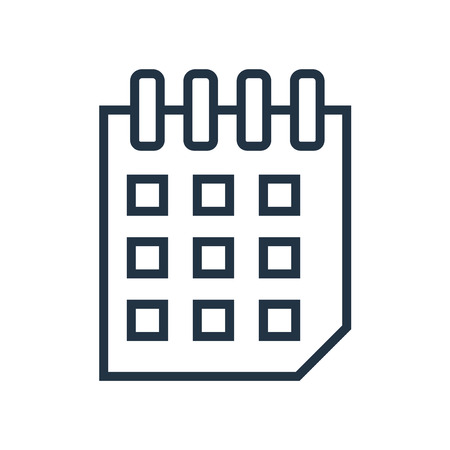 Calendar icon vector isolated on white background, Calendar transparent signのイラスト素材