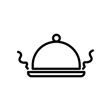 Salver icon vector isolated on white background, Salver transparent sign , line or linear sign, element design in outline styleのイラスト素材