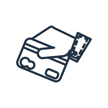 Credit card icon vector isolated on white background, Credit card transparent signのイラスト素材