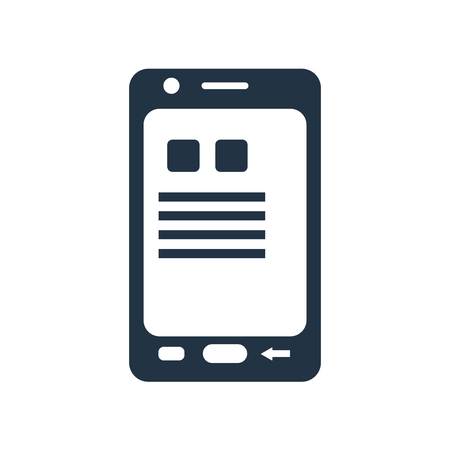 Smartphone icon vector isolated on white background, Smartphone transparent signのイラスト素材