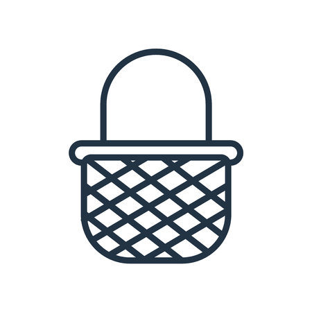 Picnic basket icon vector isolated on white background, Picnic basket transparent signのイラスト素材