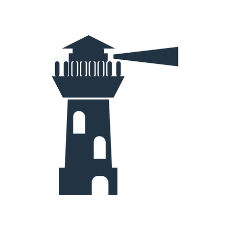 Lighthouse icon vector isolated on white background, Lighthouse transparent signのイラスト素材