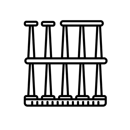 Roman Theatre of Merida icon vector isolated on white background, Roman Theatre of Merida transparent sign , line or linear sign, element design in outline styleのイラスト素材