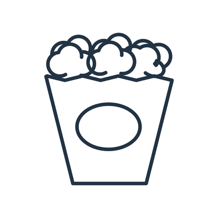Pop corn icon vector isolated on white background, Pop corn transparent signのイラスト素材
