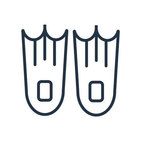 Fins icon vector isolated on white background, Fins transparent signのイラスト素材