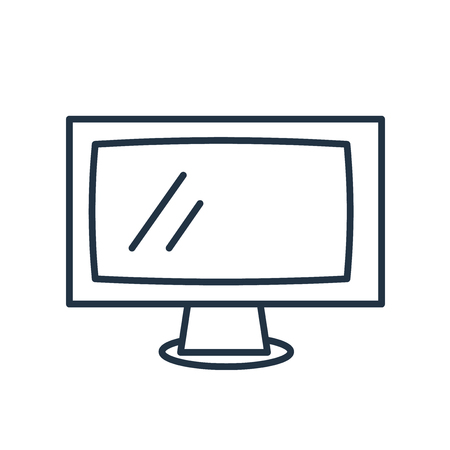 Screen icon vector isolated on white background, Screen transparent signのイラスト素材