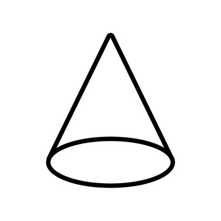 Cone icon vector isolated on white background, Cone transparent signのイラスト素材