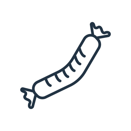 Sausage icon vector isolated on white background, Sausage transparent signのイラスト素材