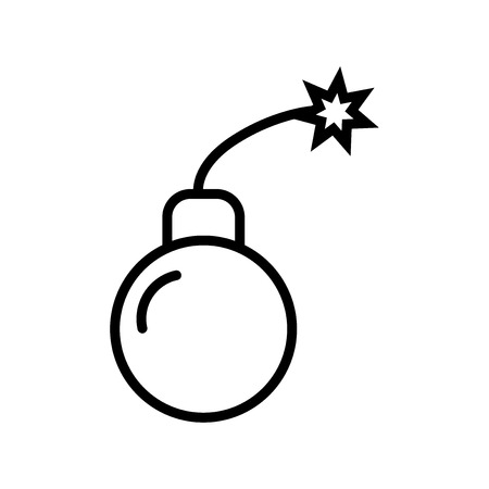 Bomb icon vector isolated on white background, Bomb transparent signのイラスト素材