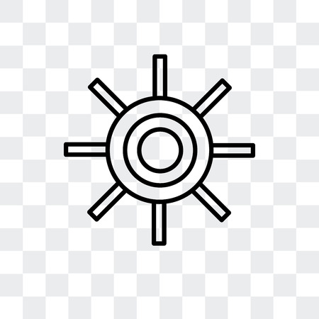 Sun vector icon isolated on transparent background, Sun logo conceptのイラスト素材