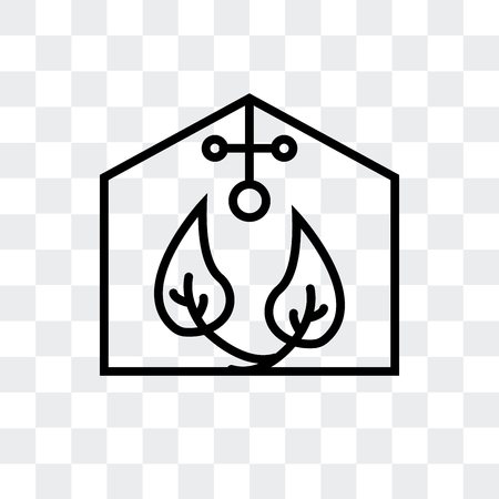 house vector icon isolated on transparent background, house logo conceptのイラスト素材