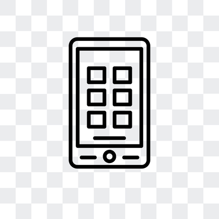 Smartphone vector icon isolated on transparent background, Smartphone logo conceptのイラスト素材