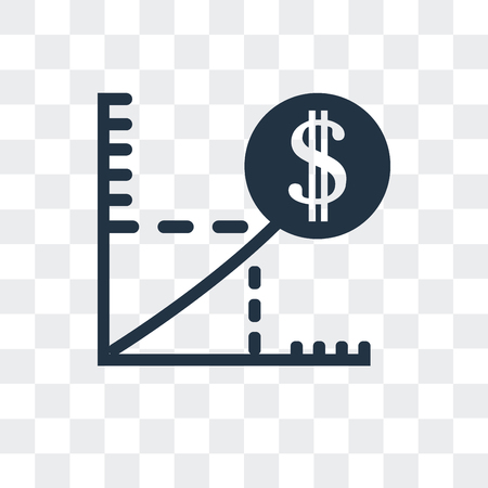 Growth vector icon isolated on transparent background, Growth logo conceptのイラスト素材