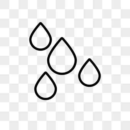 Drops vector icon isolated on transparent background, Drops logo conceptのイラスト素材