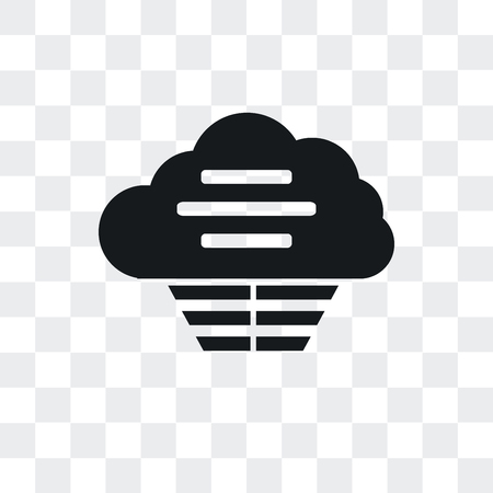 Cloud vector icon isolated on transparent backgroundのイラスト素材
