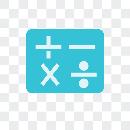 Calculator vector icon isolated on transparent backgroundのイラスト素材