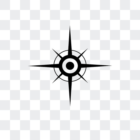 Compass vector icon isolated on transparent background, Compass logo conceptのイラスト素材