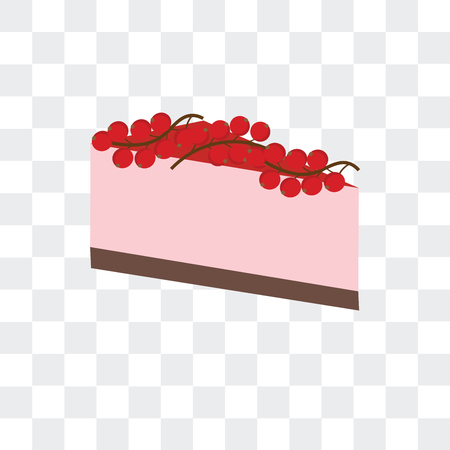 Cake vector icon isolated on transparent background, Cake logo conceptのイラスト素材