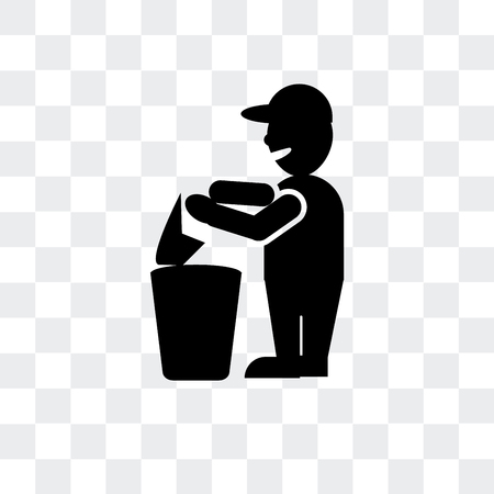 Recycling vector icon isolated on transparent background, Recycling logo conceptのイラスト素材